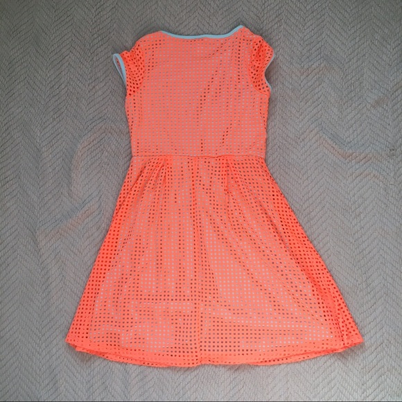 🔮Neon Orange Mesh Mini w/ Powder Blue lining - Picture 3 of 7